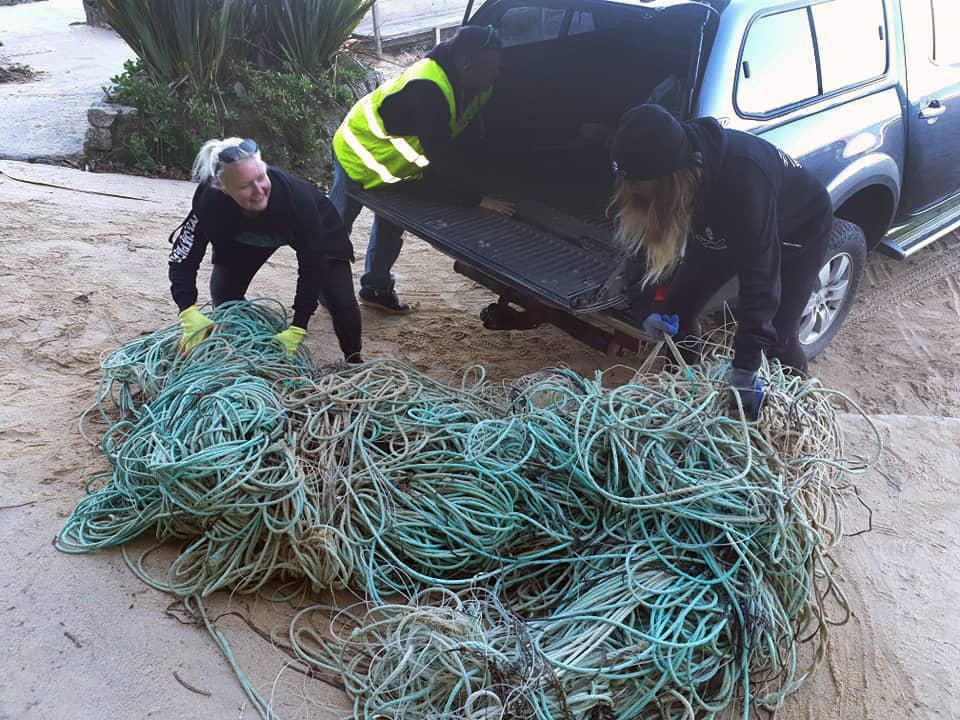 Recycling ocean plastic and ghost netting into useful items at Drayton