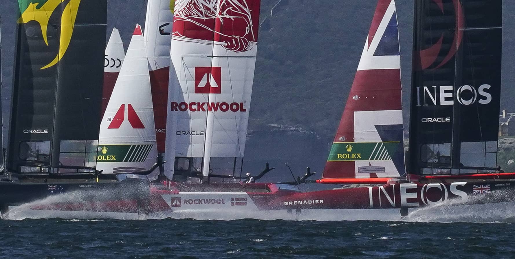 SailGP F50 Boats Racing High Speed