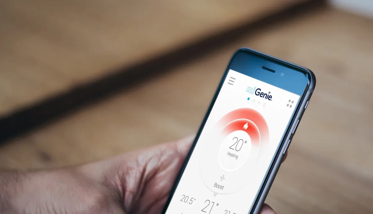 migenie app running on phone