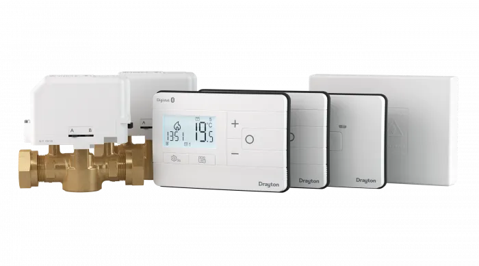 Drayton PBTE116 New build heating control pack featuring Digistat RF902 and RF90T