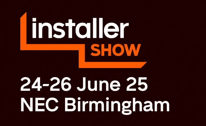 A graphic showing the Installer show 2025 logo with event date 24-26th June and the location, NEC Birmingham