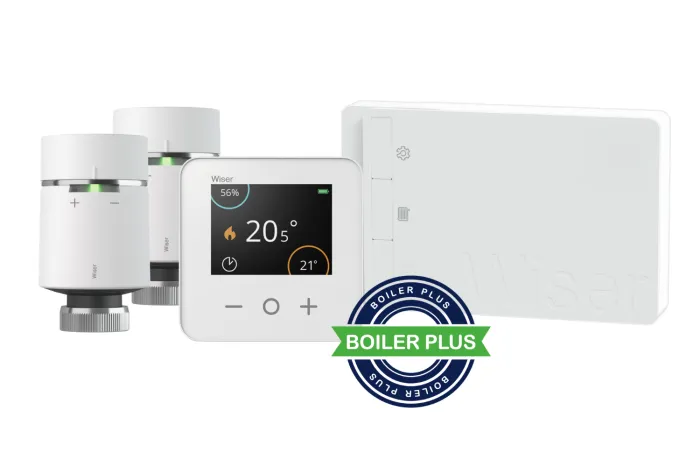 Wiser smart multi-zone kit 1 HubR, Room thermostat and two Radiator thermostats