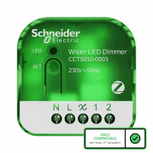 Wiser Micro Module Dimmer for LED lights - part of our Smart Home range - compatibility tag