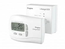 Digistat Lifestyle RFPT and Lifestyle SCR Angled - Wireless 3 channel Programmable Thermostat by Drayton