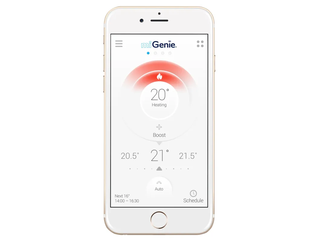 migenie app running on phone