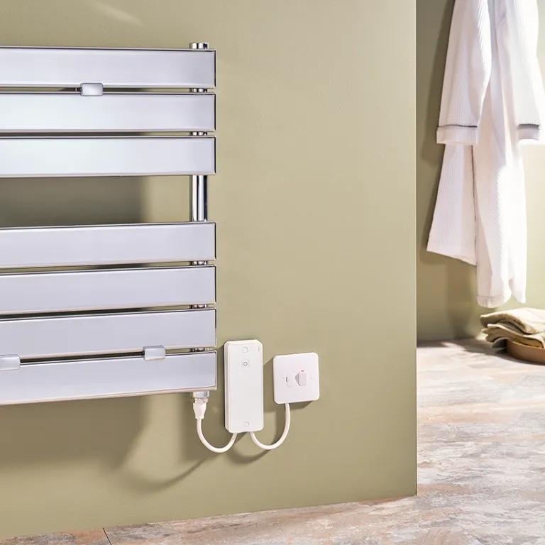 Wiser electrical heat switch used to enable smart heating control of electrical heaters like electric towel rails