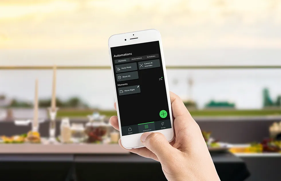 Away Mode activation while on holiday in the Wiser Home app - smart heating