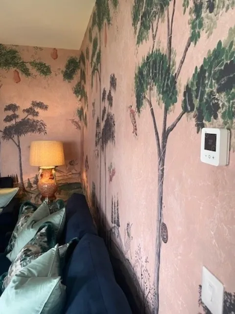 Wiser smart room thermostat installed in a bunnyhomes new build property