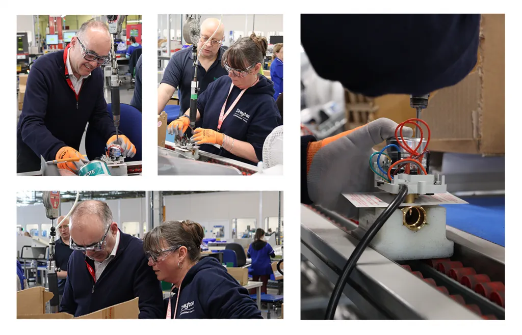 Drayton office staff experience life on the motorised valve production line