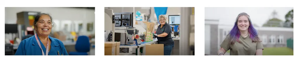 Montage of staff at Drayton, part of Schneider electric and one of Glassdoor's Best Places to Work 2026